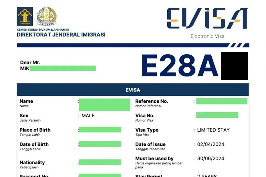 КИТАС инвестора E28A ВНЖ на Бали