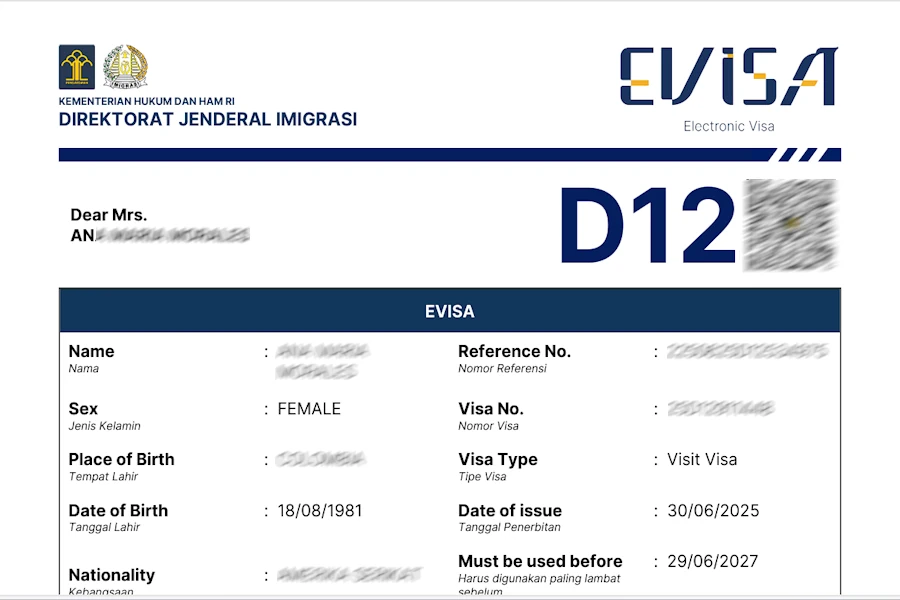 Кейс оформление визы D12 на Бали в Индонезию за 3 дня